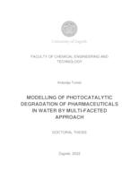 Modelling of photocatalytic degradation of pharmaceuticals in water by multi-faceted approach