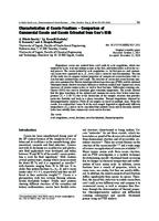 Characterization of Casein Fractions – Comparison of Commercial Casein and Casein Extracted from Cow’s Milk