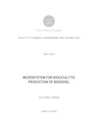 prikaz prve stranice dokumenta Microsystem for biocatalytic production of biodiesel