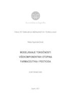 prikaz prve stranice dokumenta Modeliranje toksičnosti višekomponentnih otopina farmaceutika i pesticida