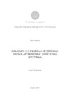 prikaz prve stranice dokumenta Konjugati 1,2,3-triazola i heterocikla: sinteza, antimikrobna i citostatska ispitivanja