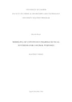 prikaz prve stranice dokumenta Modelling of a continuous pharmaceutical synthesis for control purposes